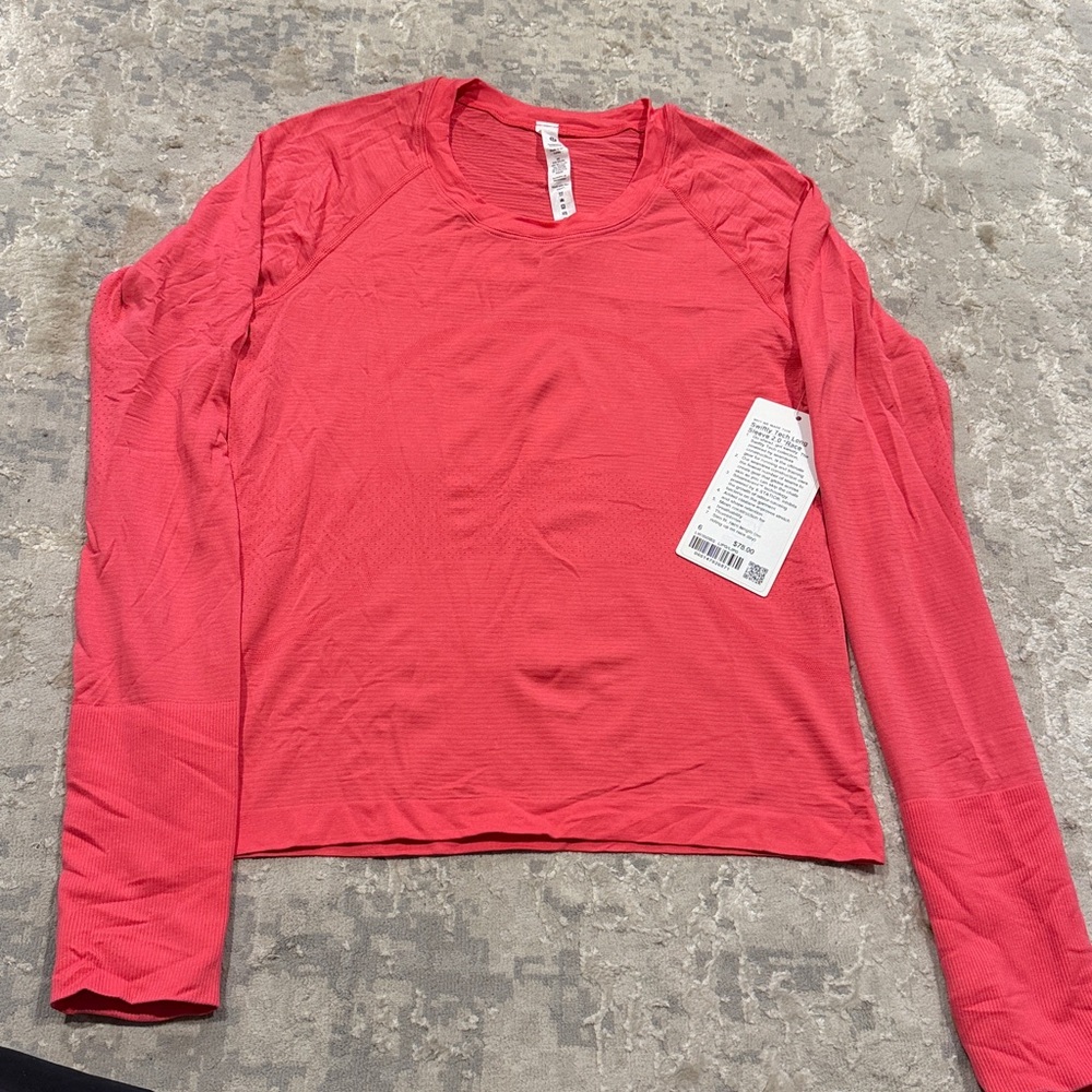 Lululemon Swiftly Tech Long Sleeve Shirt 2.0 Race Length Size 6 Lipgloss